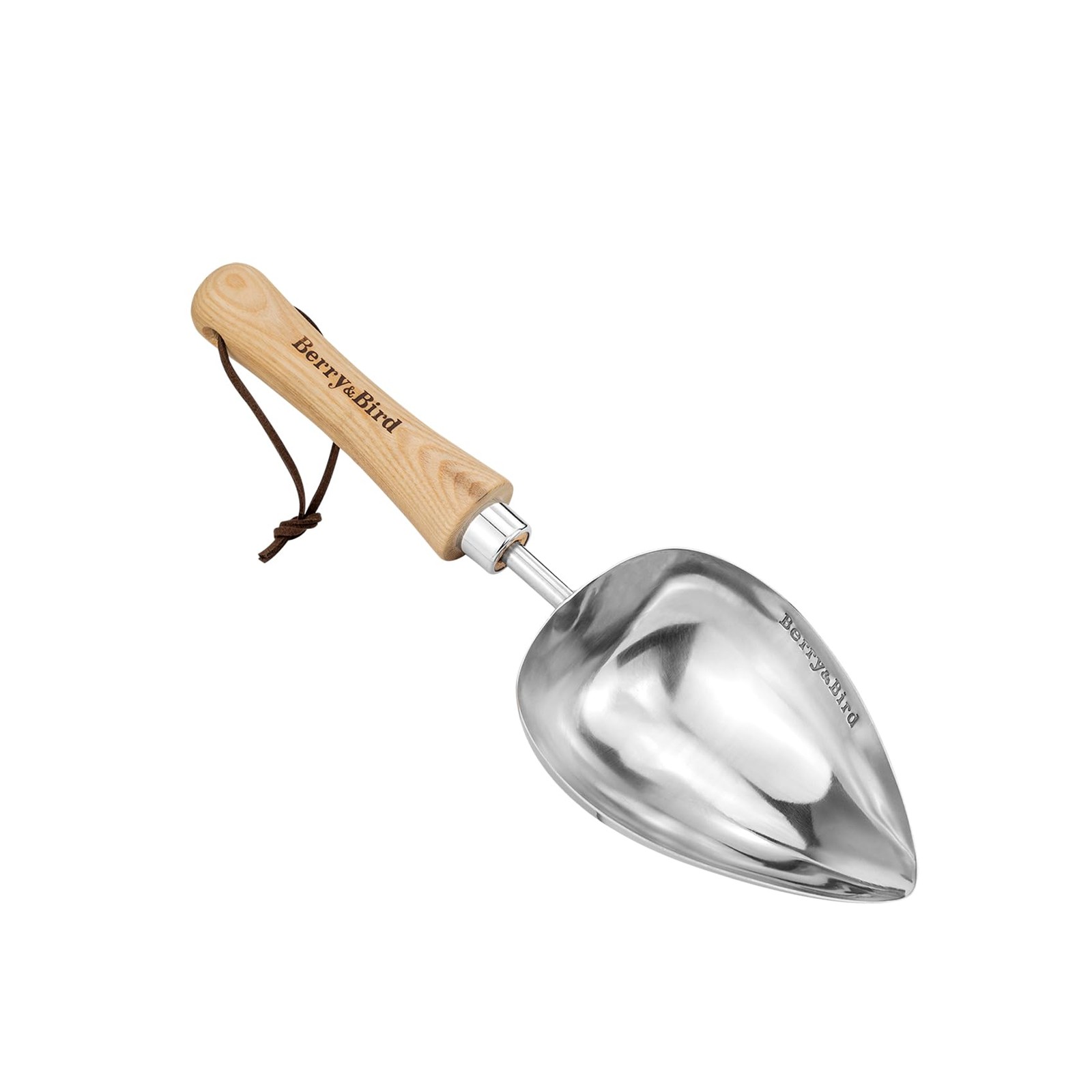Garden Oversized Soil Scoop, Stainless Steel Gardening Trowel with Wood Handl…