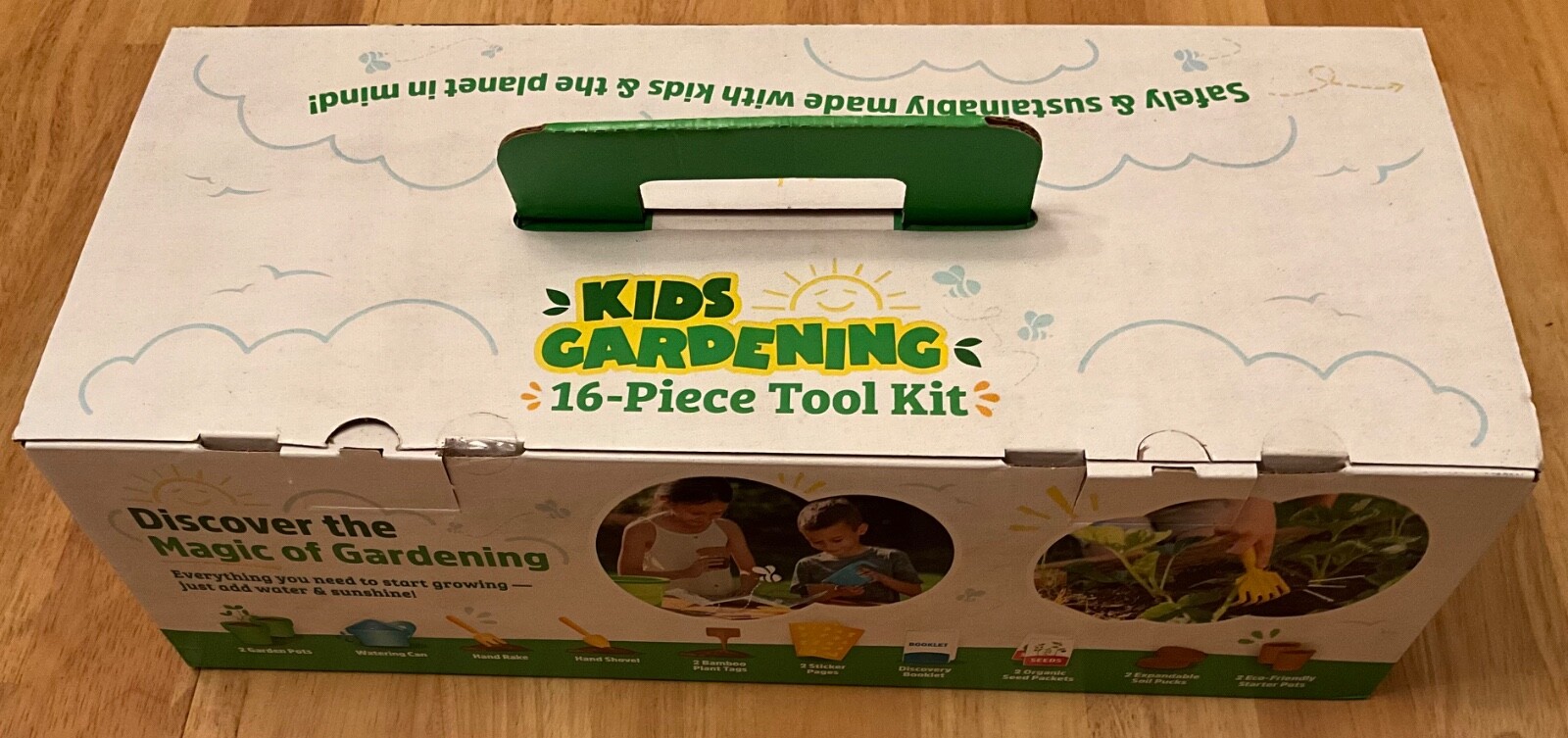 Back to the Roots Kids’ Gardening Tool Kit with Organic Seeds, 16 Piece Set NEW