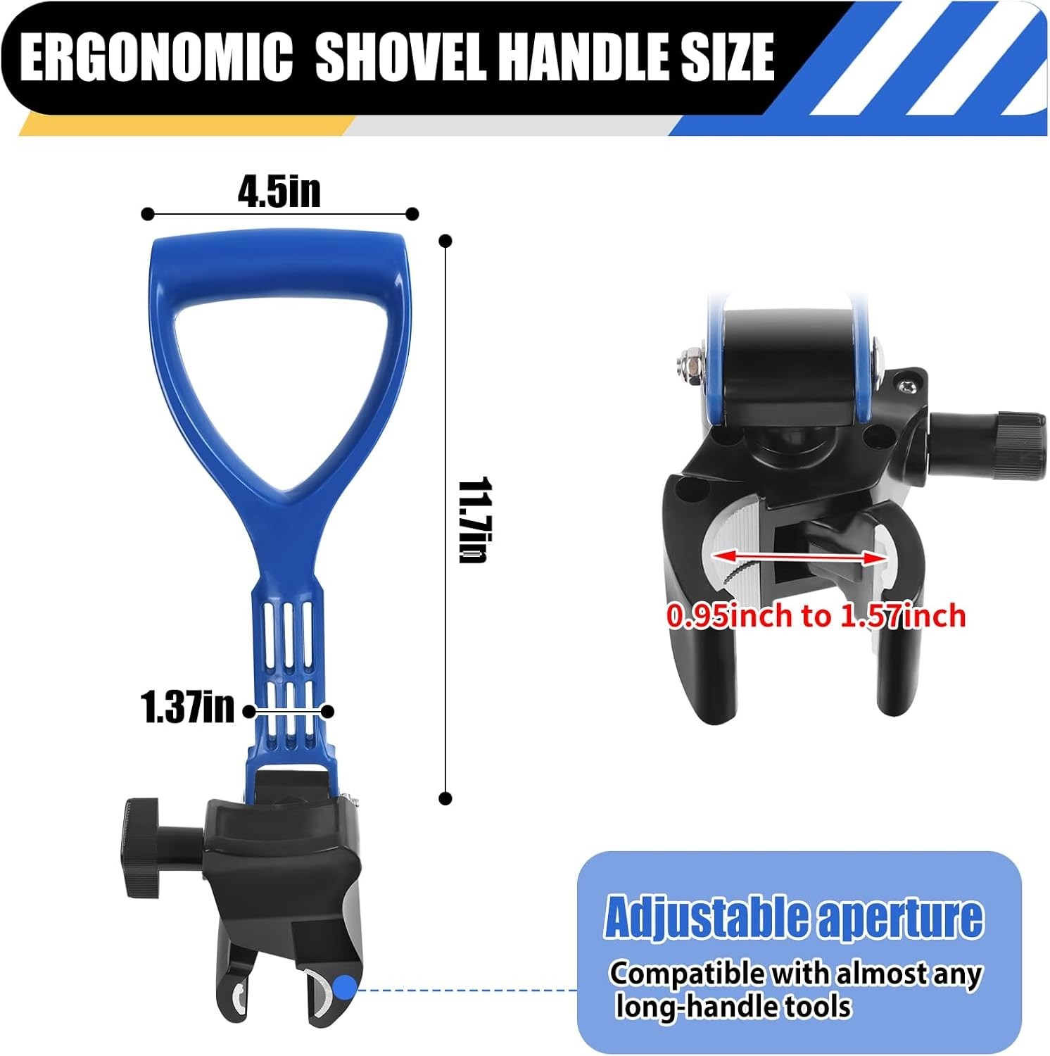 Universal Fit Garden Shovel Handle Extension