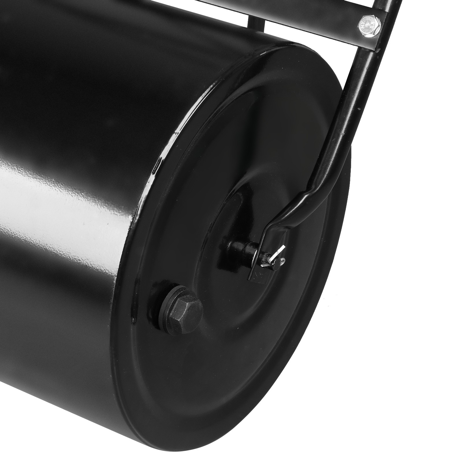 19.5in Lawn Roller Iron Cylindrical Black
