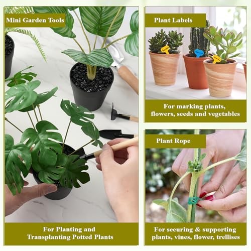 15-Piece Garden Tool Set for Women, Heavy Duty Gardening Kit with Floral