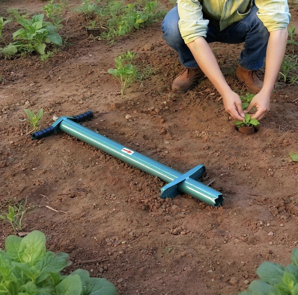 Rondauno Sod Plugger Bulb Planter Planting Tool, Easy to Assemble Garden New