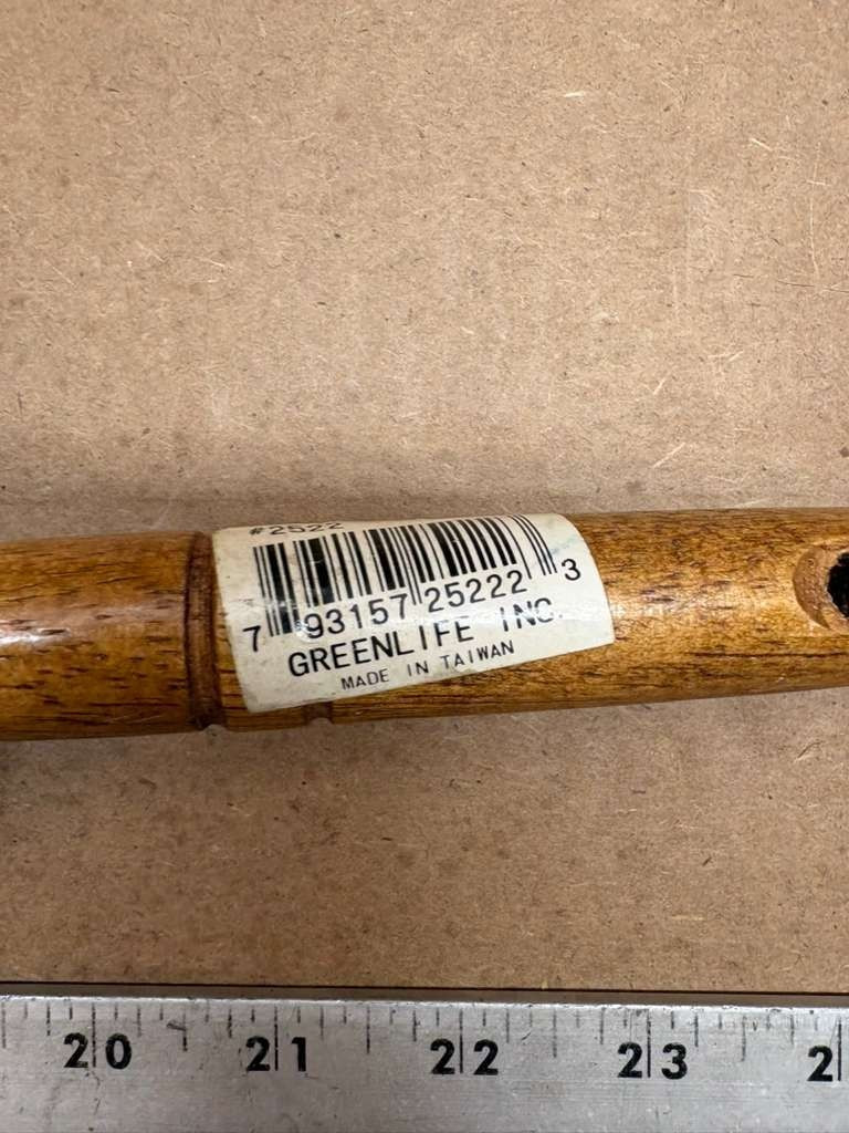 Greenlife Inc #2522 Hand Garden Trowel Polished Steel Blade Wood Handle Used