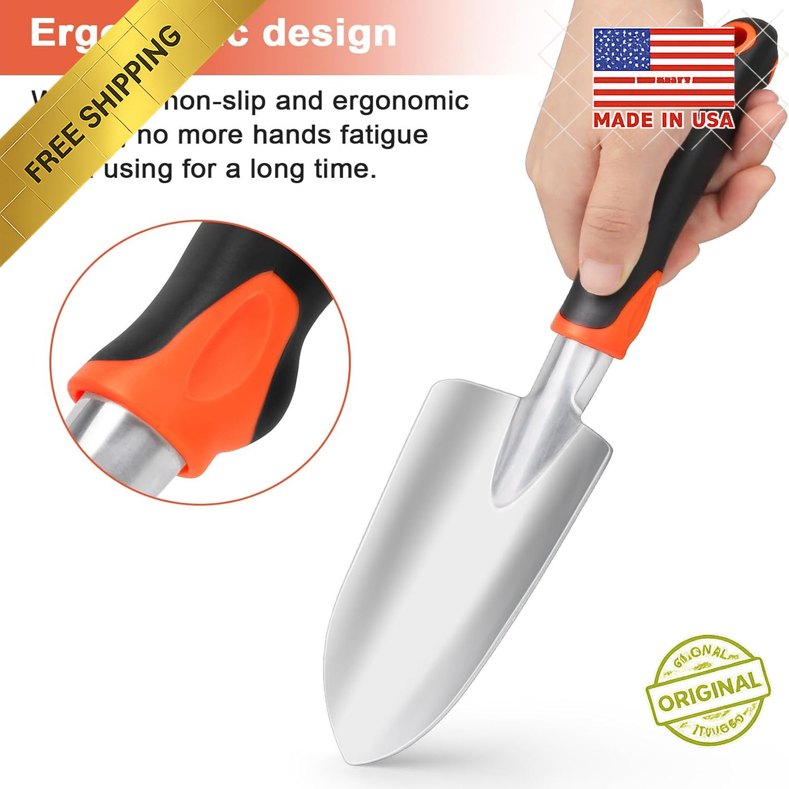 Garden Hand Trowel Heavy Duty Garden Shovel Digging Planting Hand Tool