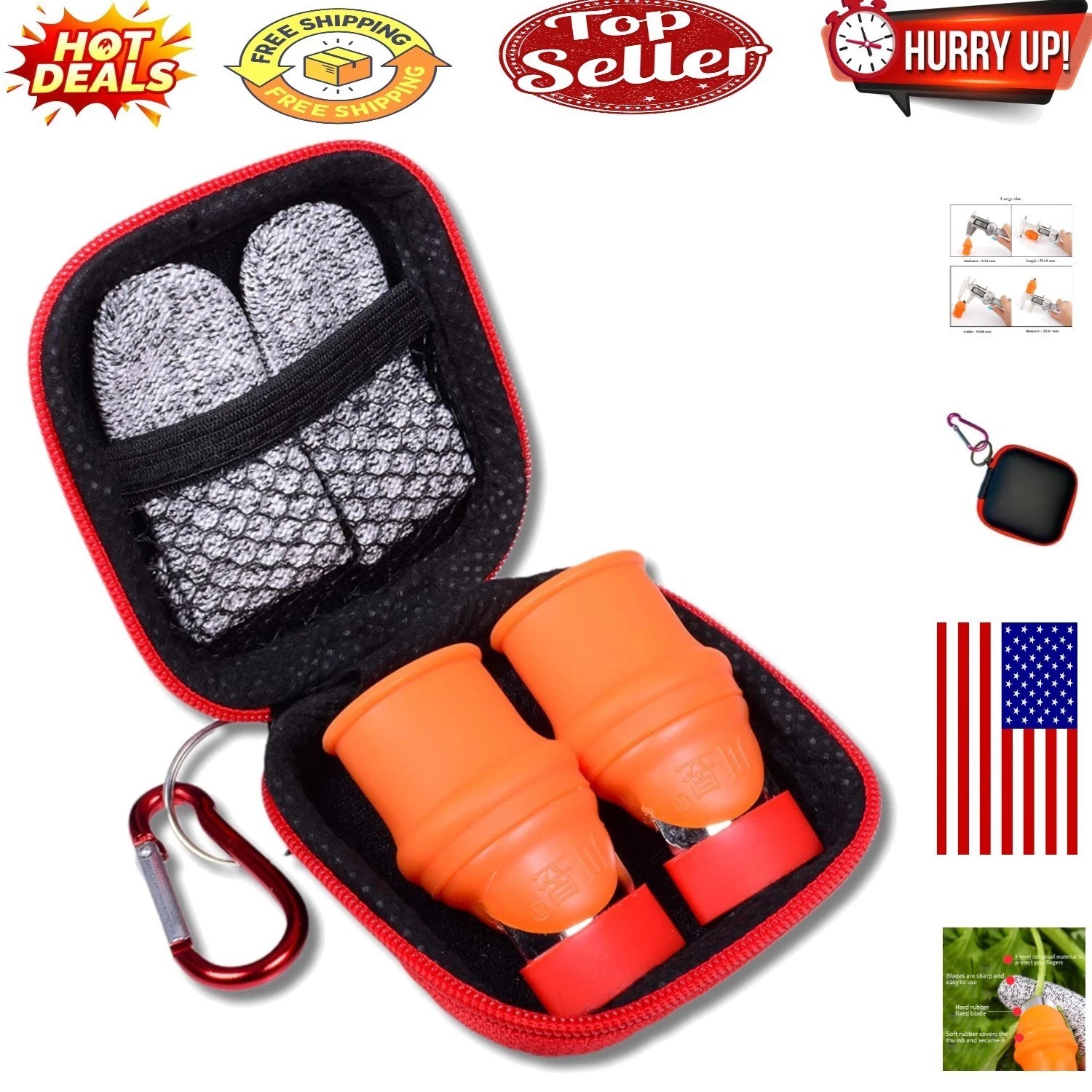 Garden Silicone Thumb & Finger Knives Set for Effortless Harvesting