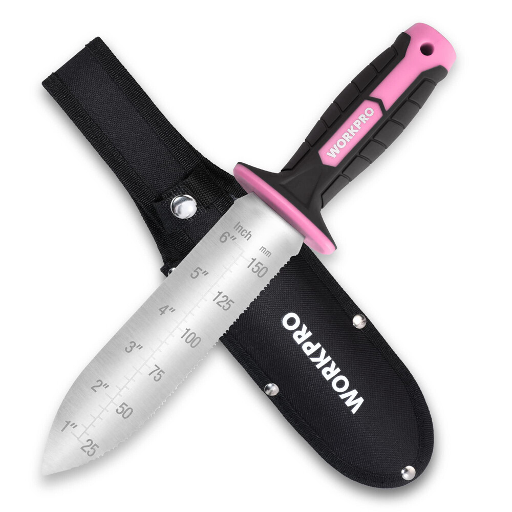 WORKPRO Hori Hori Garden Knife 7-in Blade Weeding & Digging Tool w/Oxford Sheath