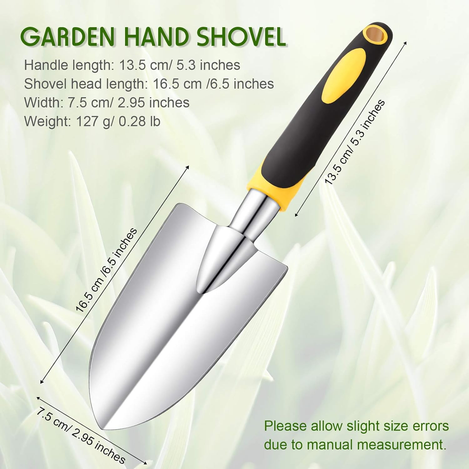 2 Pcs Garden Trowel Hand Shovel Tool Soil Scoop with Soft Rubberized Non Slip…