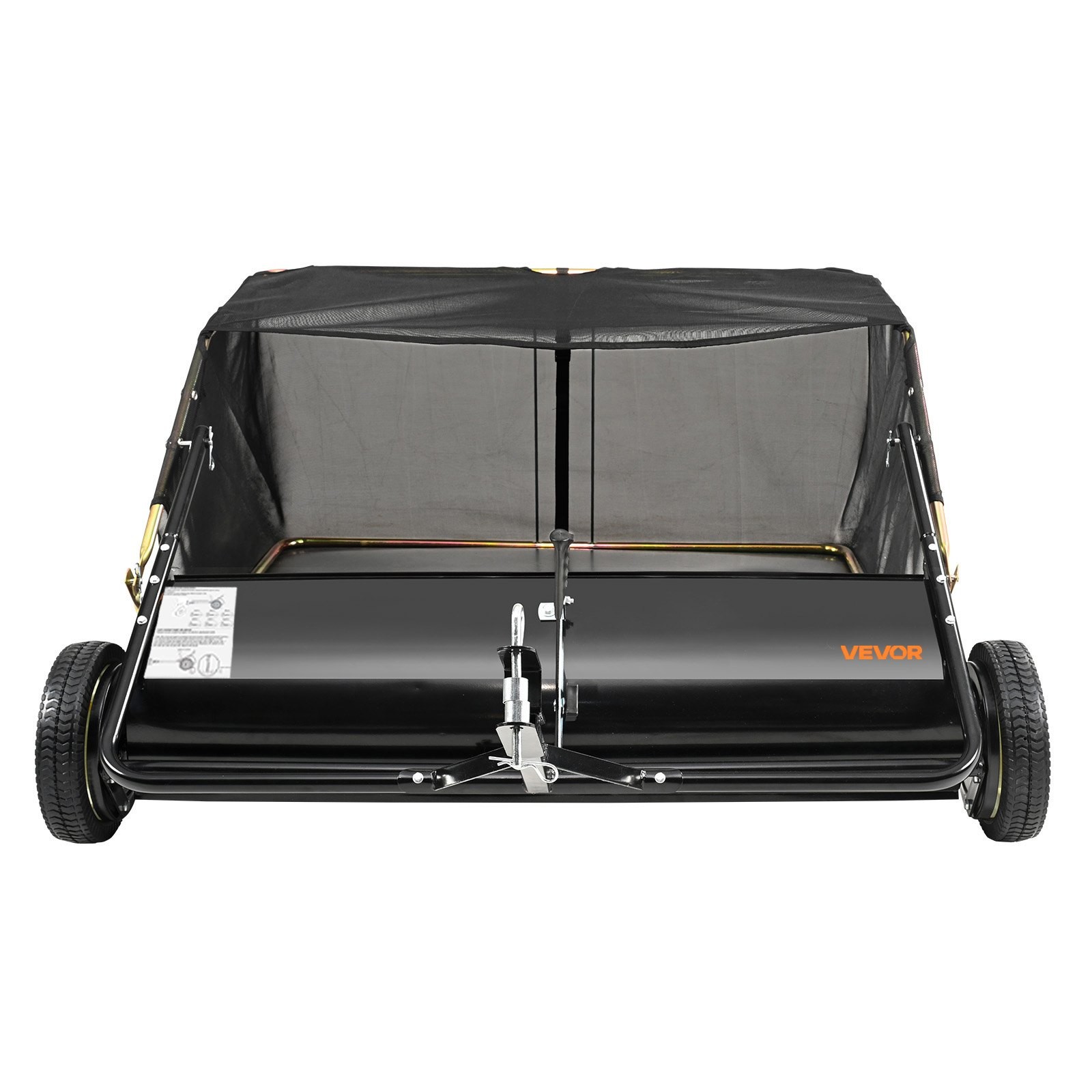 Tow Behind Lawn Sweeper, 44 in Pull Behind Lawn Sweeper, 25 cu. ft Large Capacit