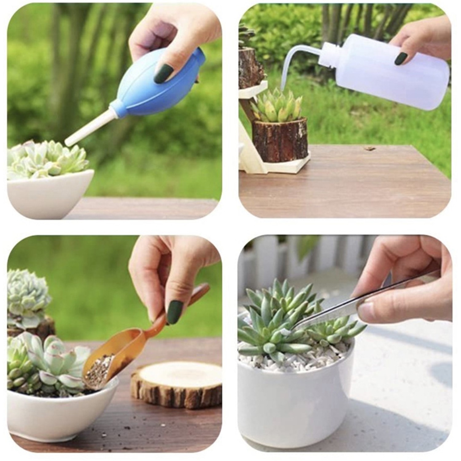 14PCS Mini Garden Tools Set For Bonsai Succulent Transplanting