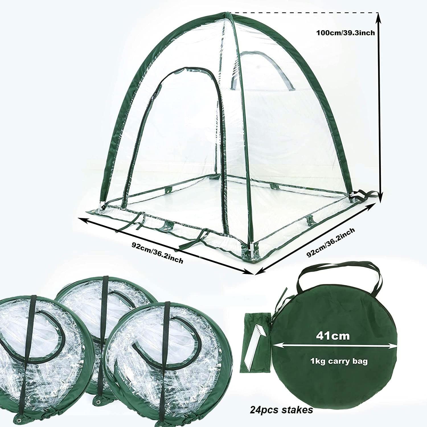 Porayhut Pop Up Greenhouse Cover Flower Housepack Of 3Mini Gardening Plant