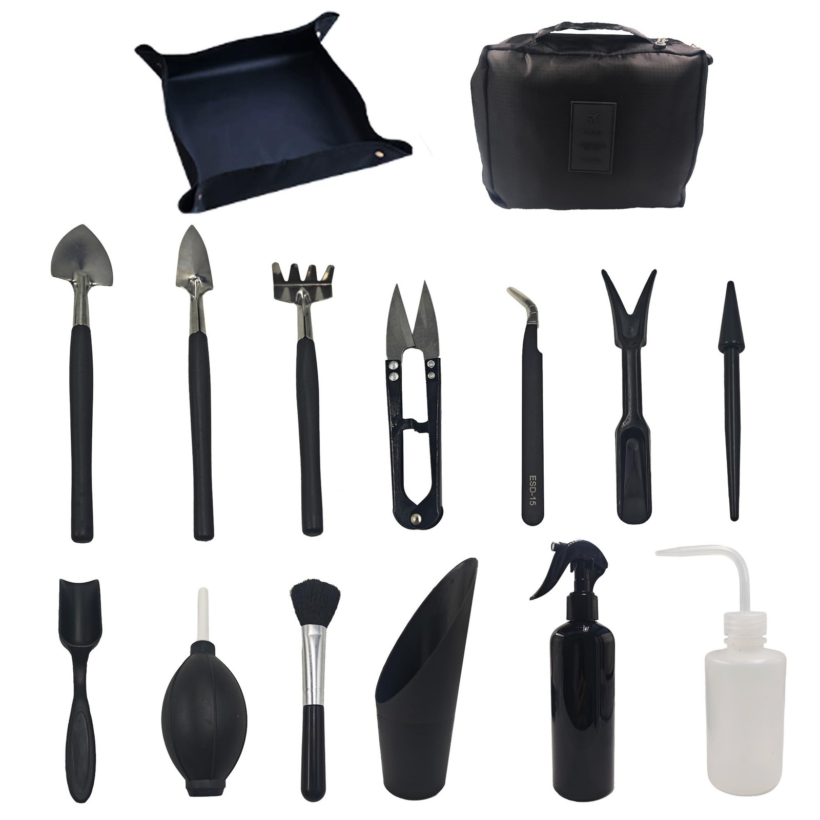 15Pcs Succulent Tools Kit with Organizer Bag Plant Repotting Mat Mini Garden …