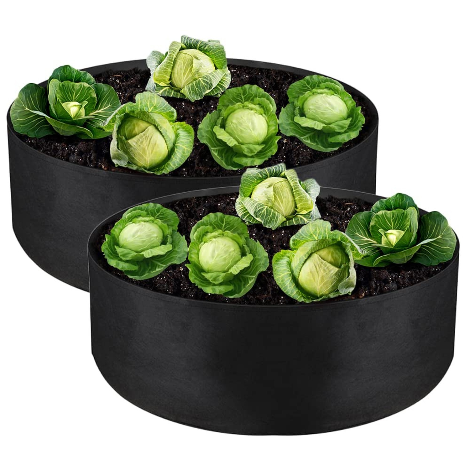 2-Pack 15 Gallon Grow Bag, Heavy Duty Thickened Fabric Pots Round Raised Gard…