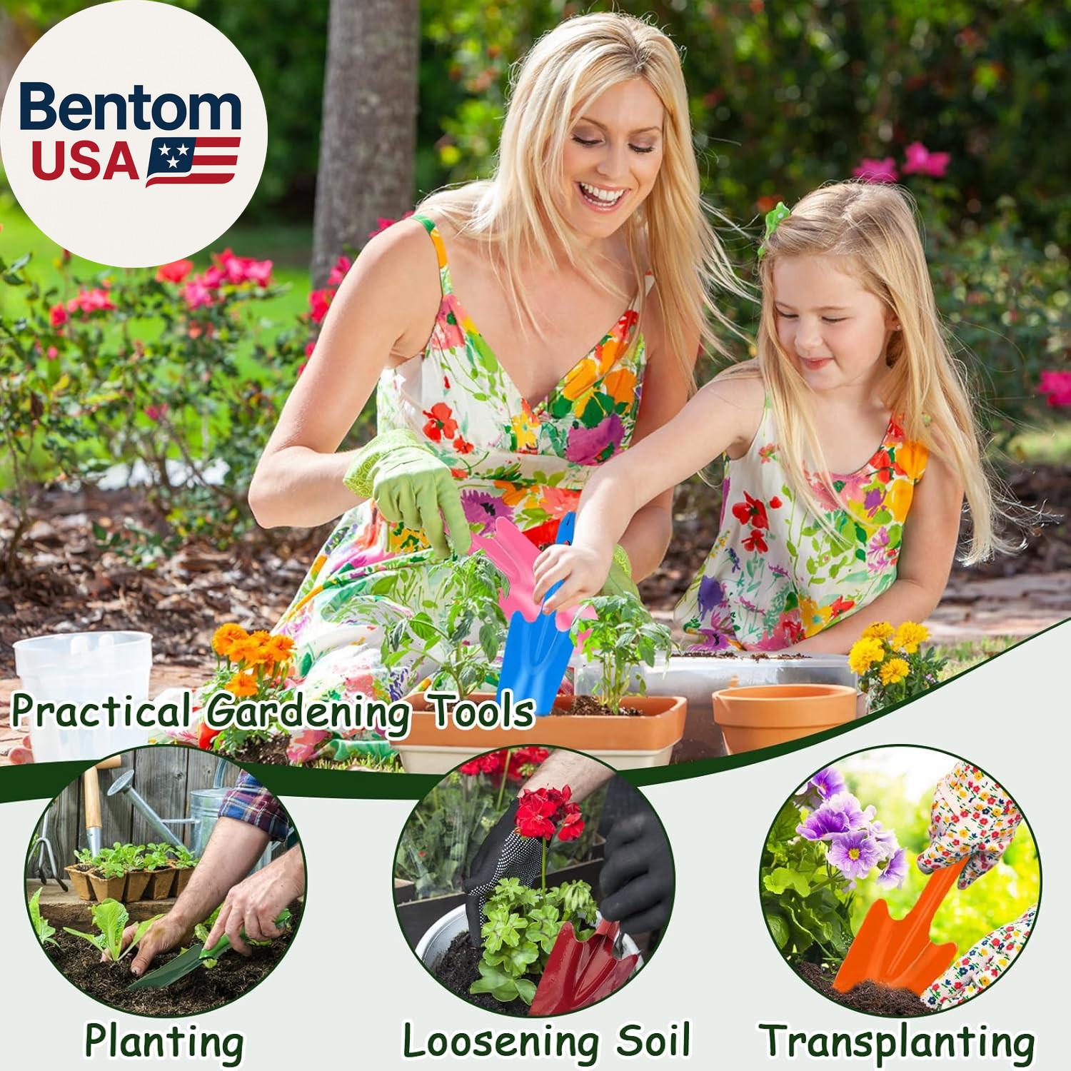 18 Pcs Colorful Garden Shovels Small Metal Hand Trowel Set for Gardening Teens A