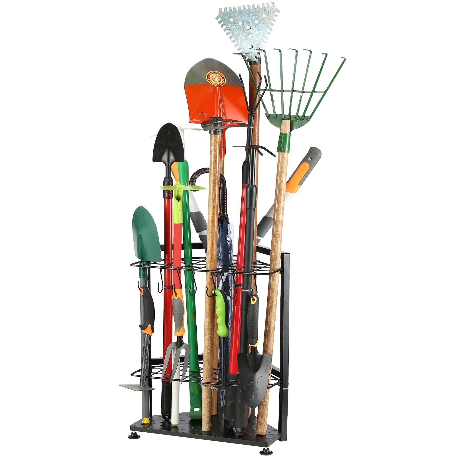 UU-Major Garden Tool Organizer,Yard Tool Rack Heavy Duty,Free Standing for Ga…