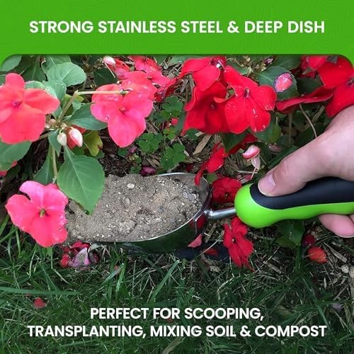 Garden Guru Super Strong Garden Scoop Trowel Shovel Transplanter – Stainless Ste