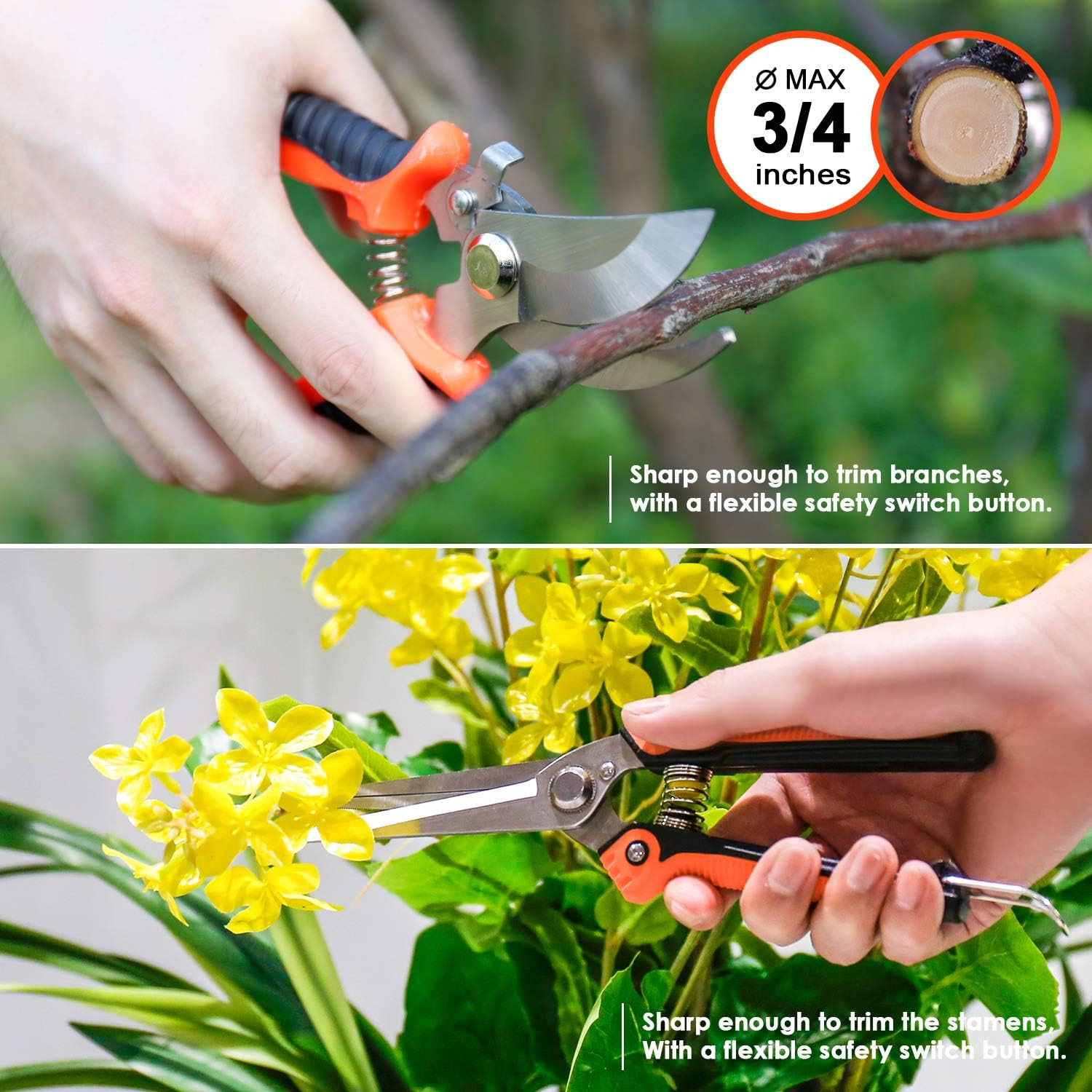 9 Piece Garden Tool Set | Heavy Duty Stainless Steel, Ergonomic Non-Slip Rubber