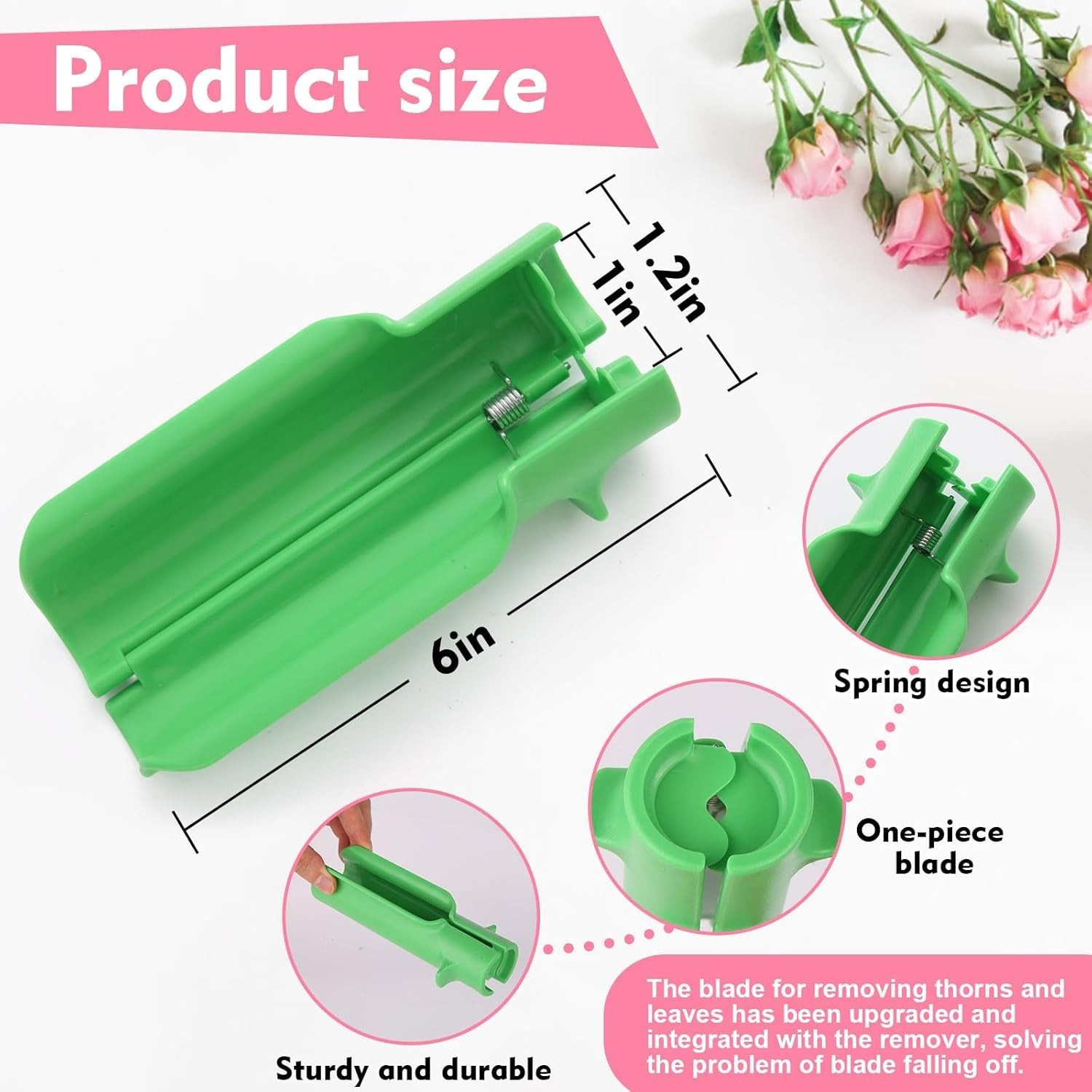 Rose Thorn Stripper Tool, – 3-in-1 Professional Rose Dethorner, Florist Suppl…