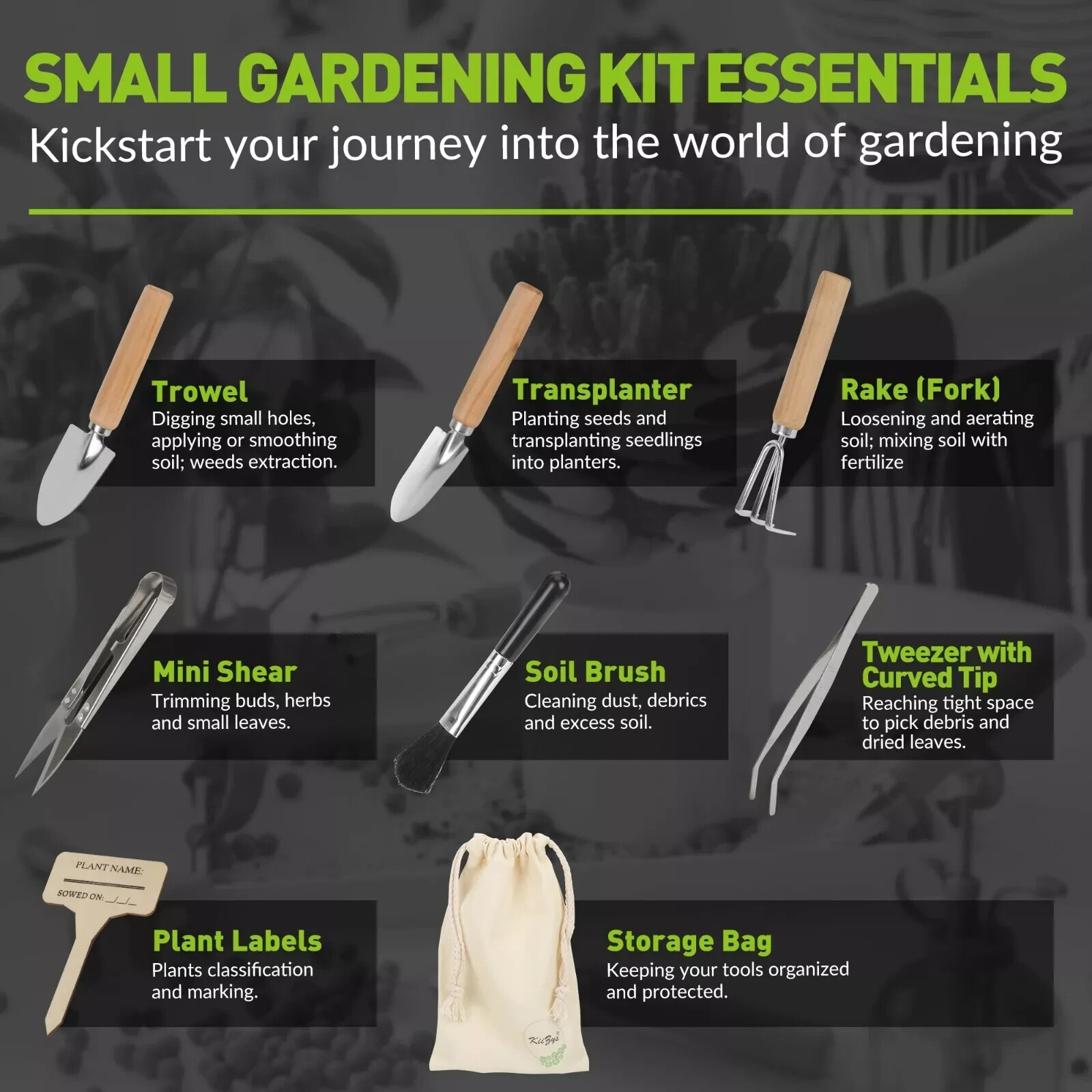 Indoor Garden Tools for Gardening Small Garden Tools Set Gifts