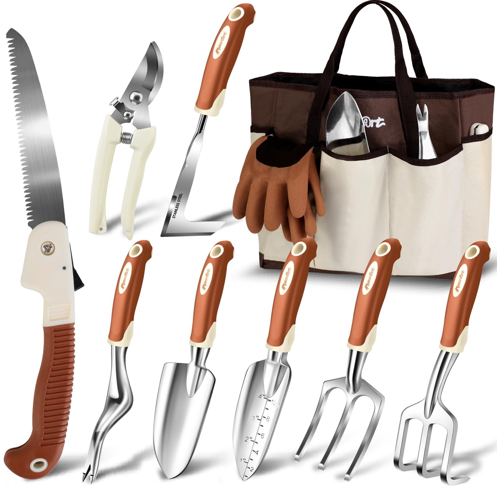 Garden Tool Set,10 Pcs Heavy Duty Gardening Hand Tool Kit for Women Aluminum …