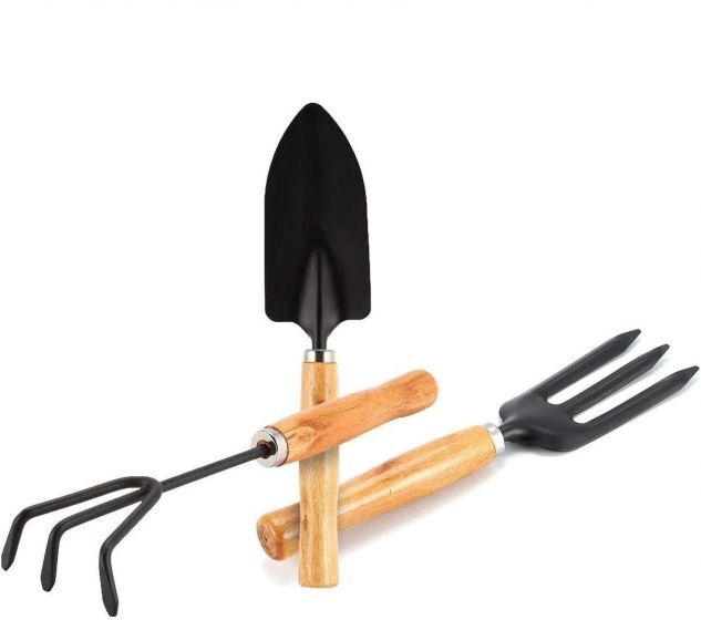 Gardening Tool Set/Mini Wood Handle Cultivator/Gardening Trowel/Garden Fork
