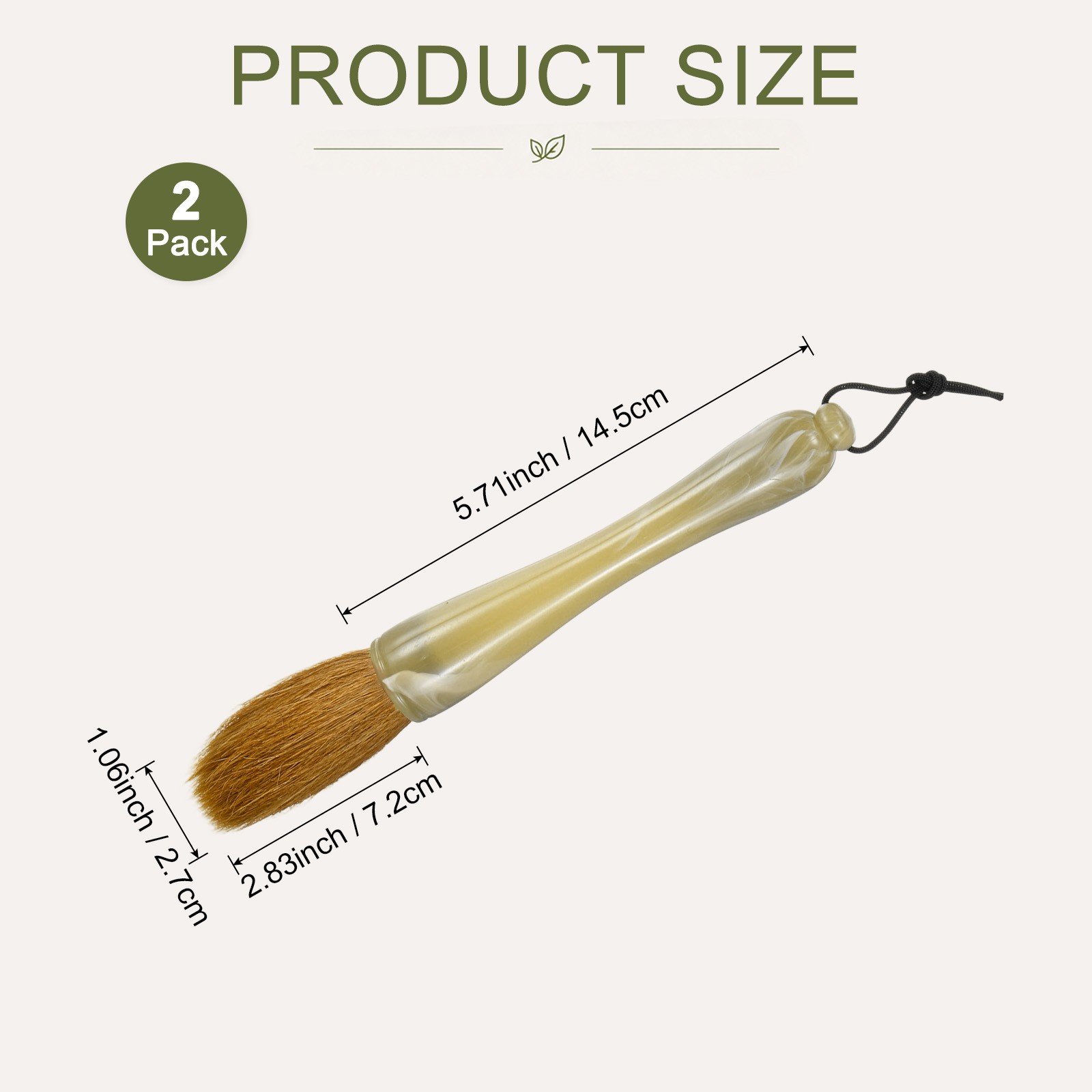 2-Pack Plant Brush, Imitation Jade Garden Tool Brush [Yellow Bristle]