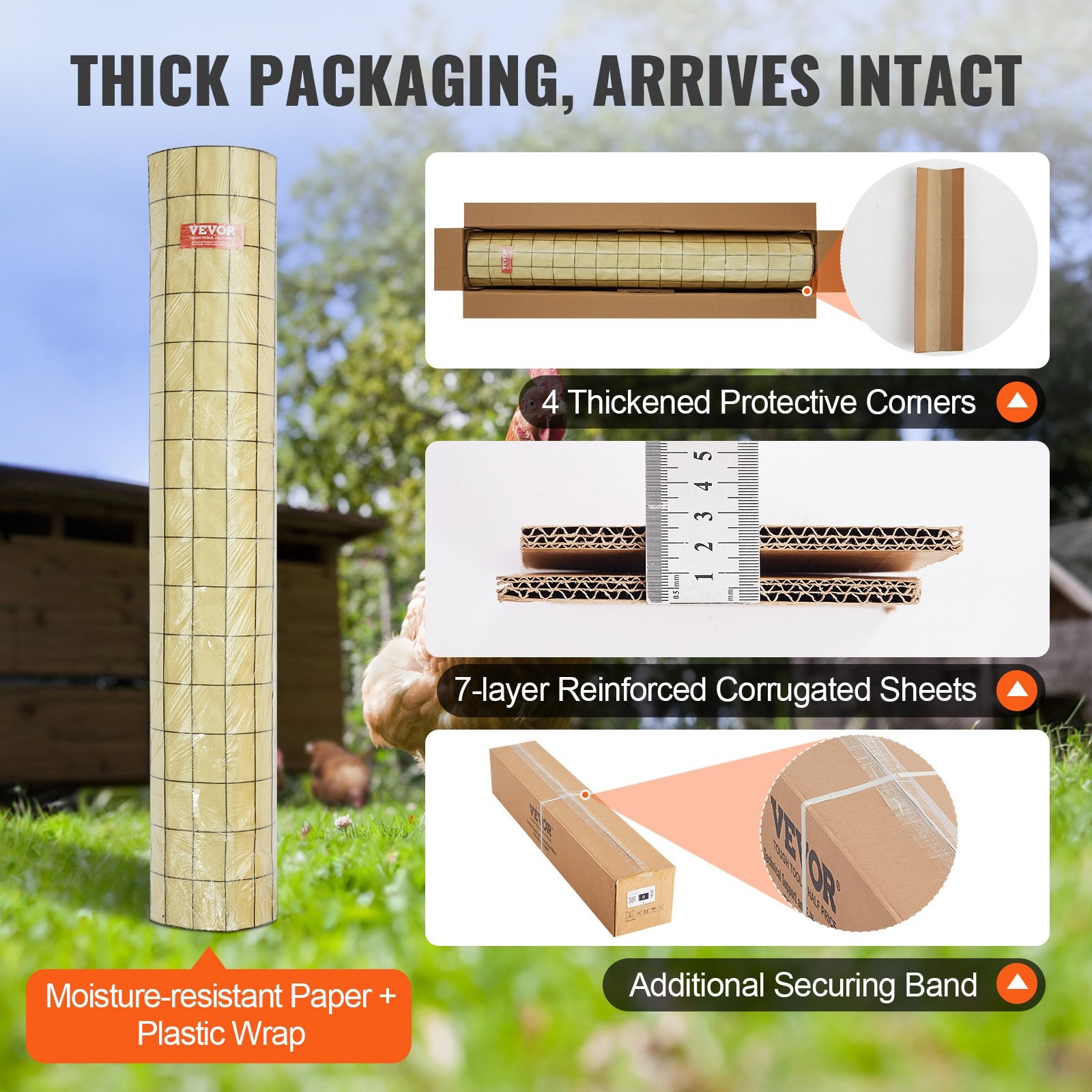 Hardware Cloth, 48” x 50′ Galvanized Wire Mesh Roll, 16 Gauge Chicken Wire Fenc