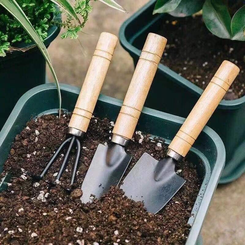3PCS Mini Gardening Tool Set Hand Shovel Rake for Indoor Plants
