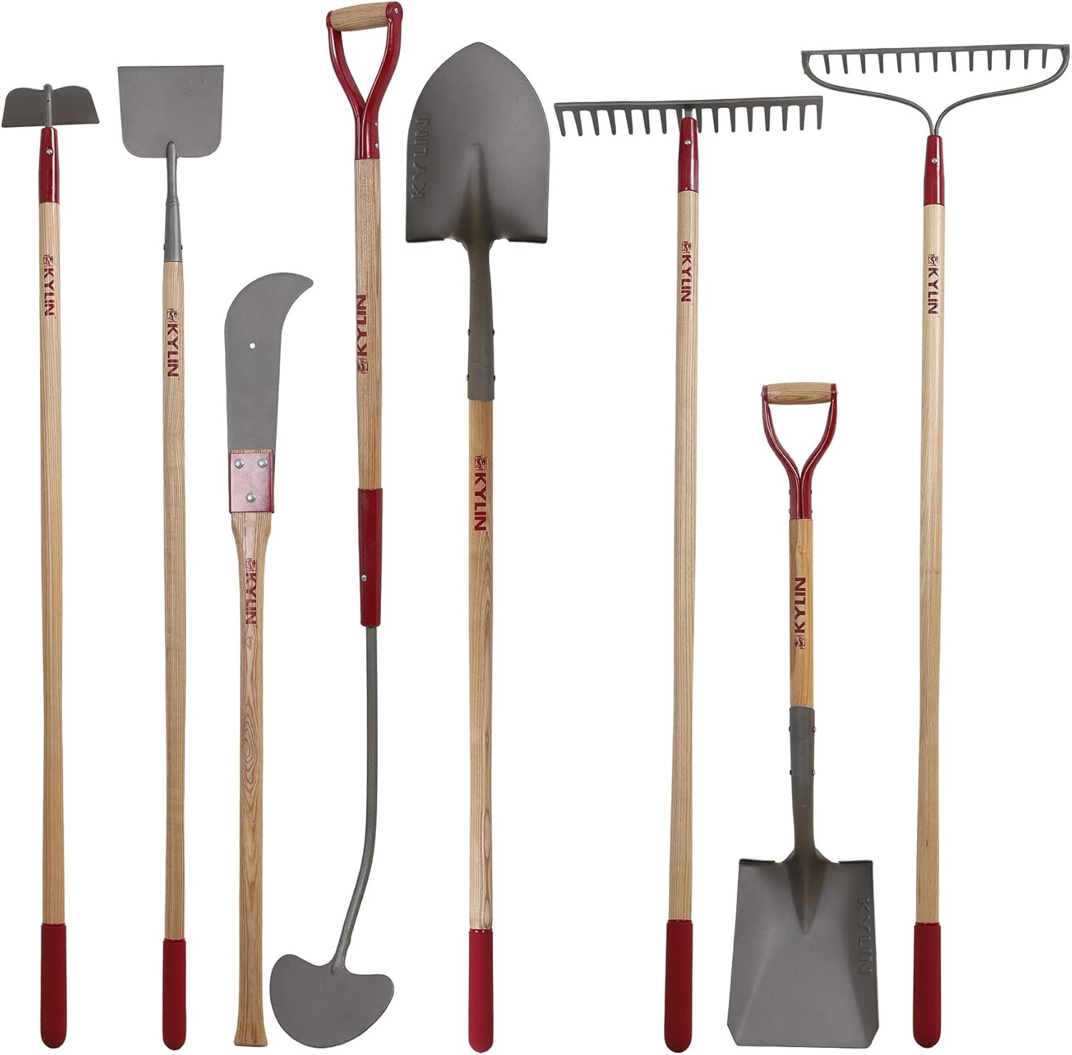Landscaping Shovel Rake Tools Set Heavy Duty Yard Digging Shovels Garden Hoe Lon