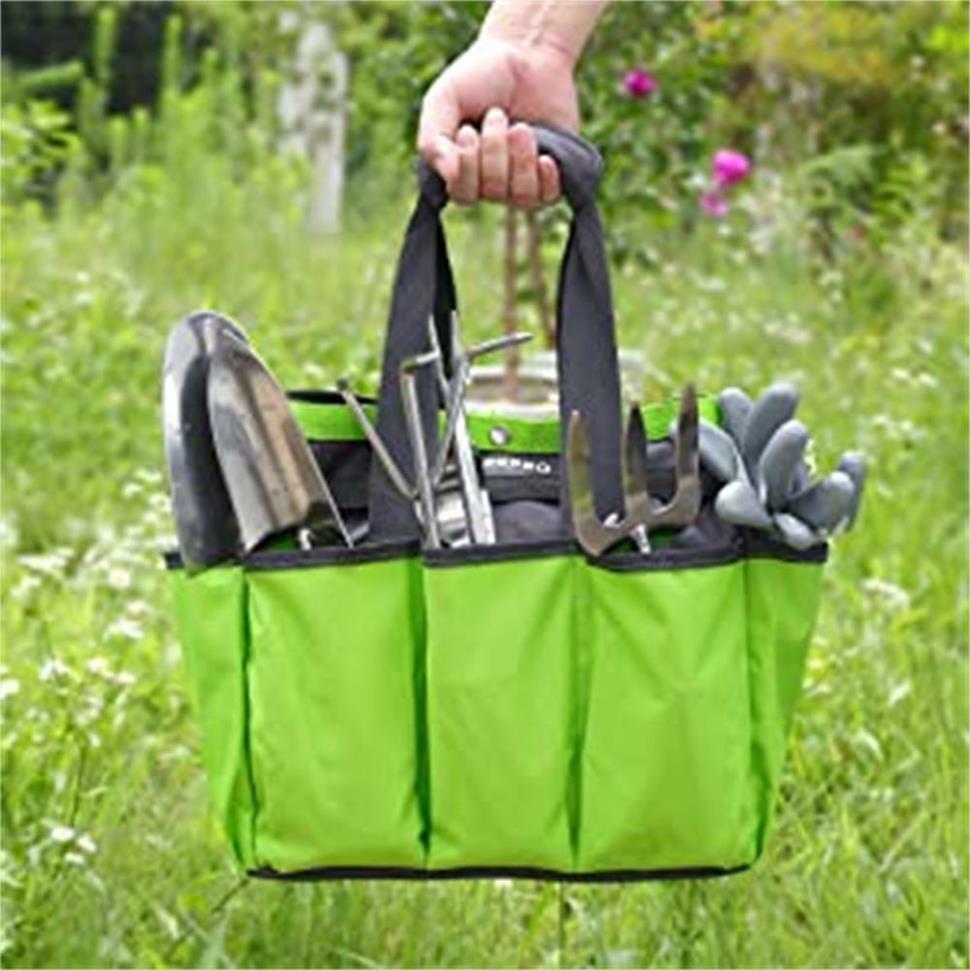 WORKPRO 2pcs 8″ Pruning Shears Set/Garden Tool Bag w/ 8 Pockets Garden Tool Kit