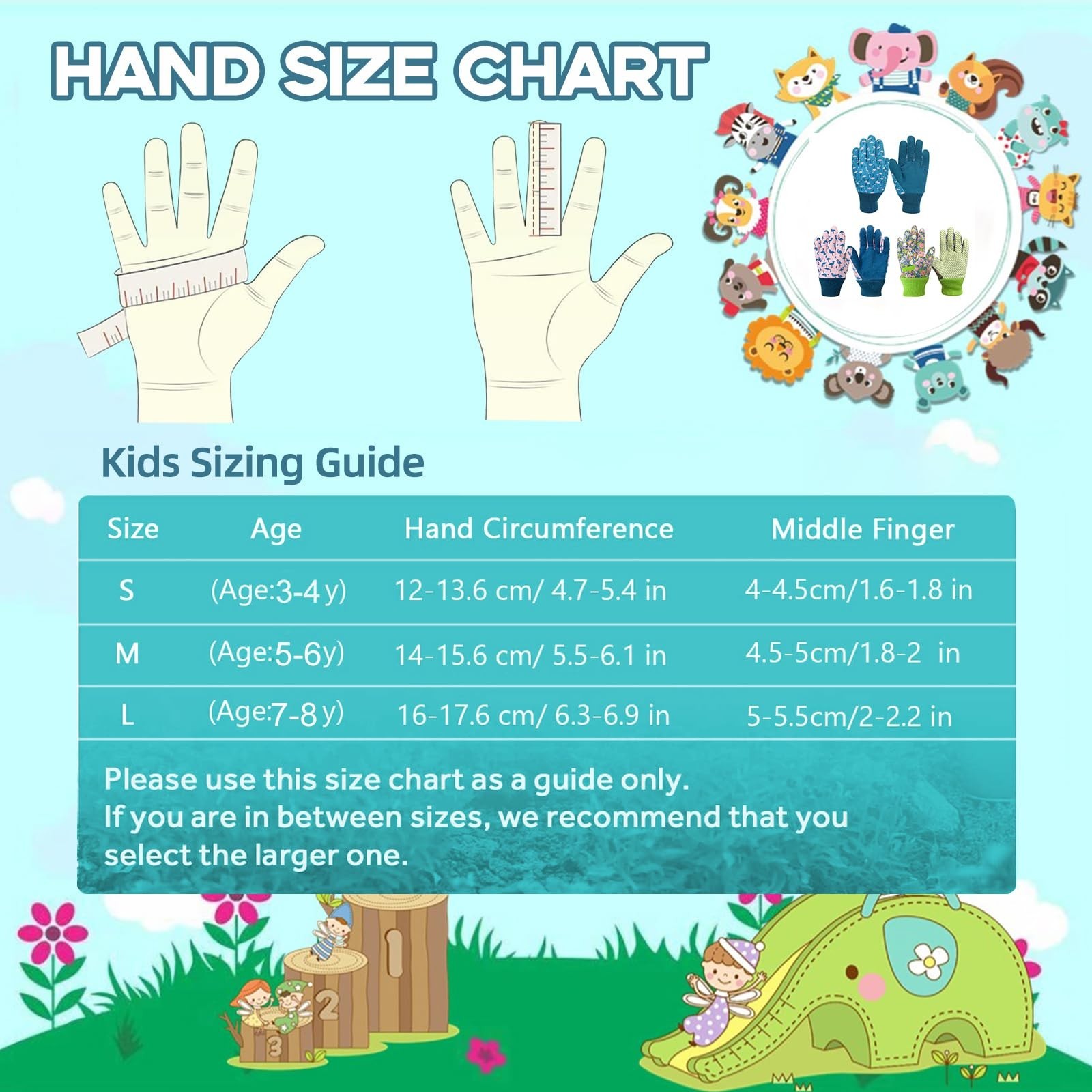 3 Pairs Pack Garden Gloves for Kids, Toddlers – Gardening Gifts, Children’s G…