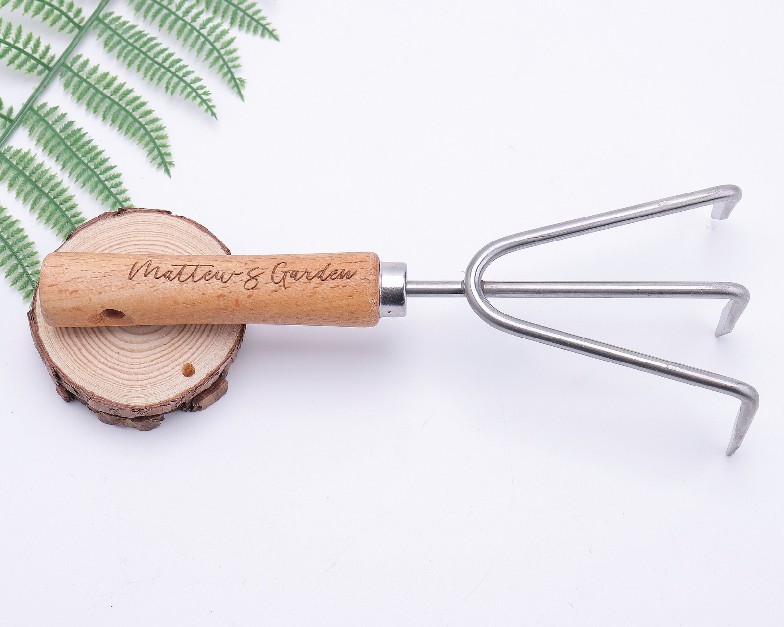 Personalized Garden Tool Hand Rake, Customized Garden Hand Rake, Stainless Steel