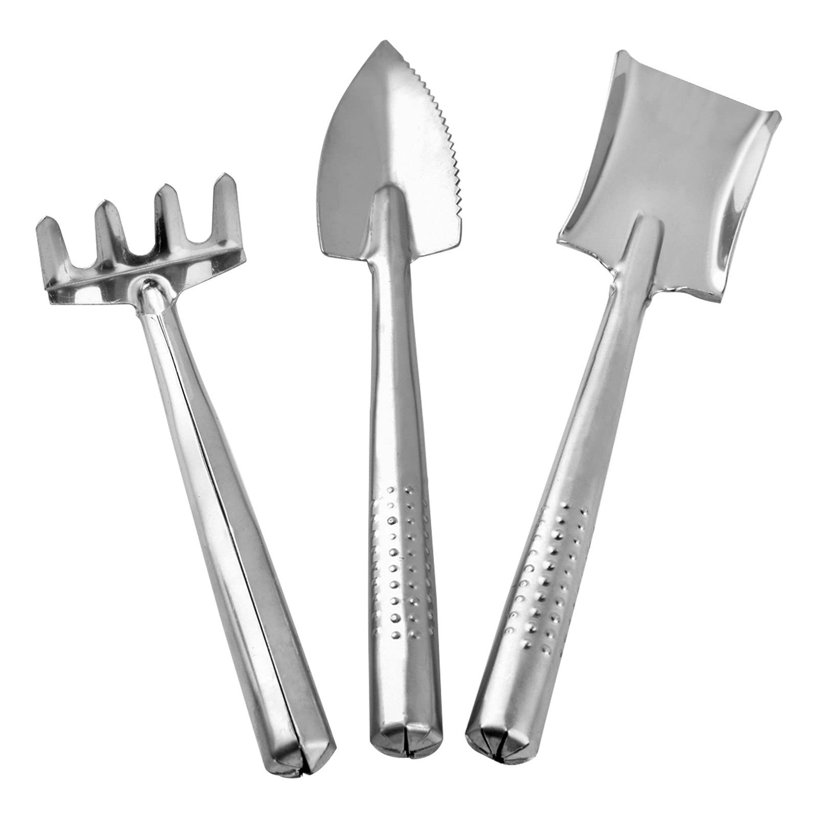 3 Pieces Mini Garden Tools Set, Stainless Steel Shovel Rake Spade Gardening K…
