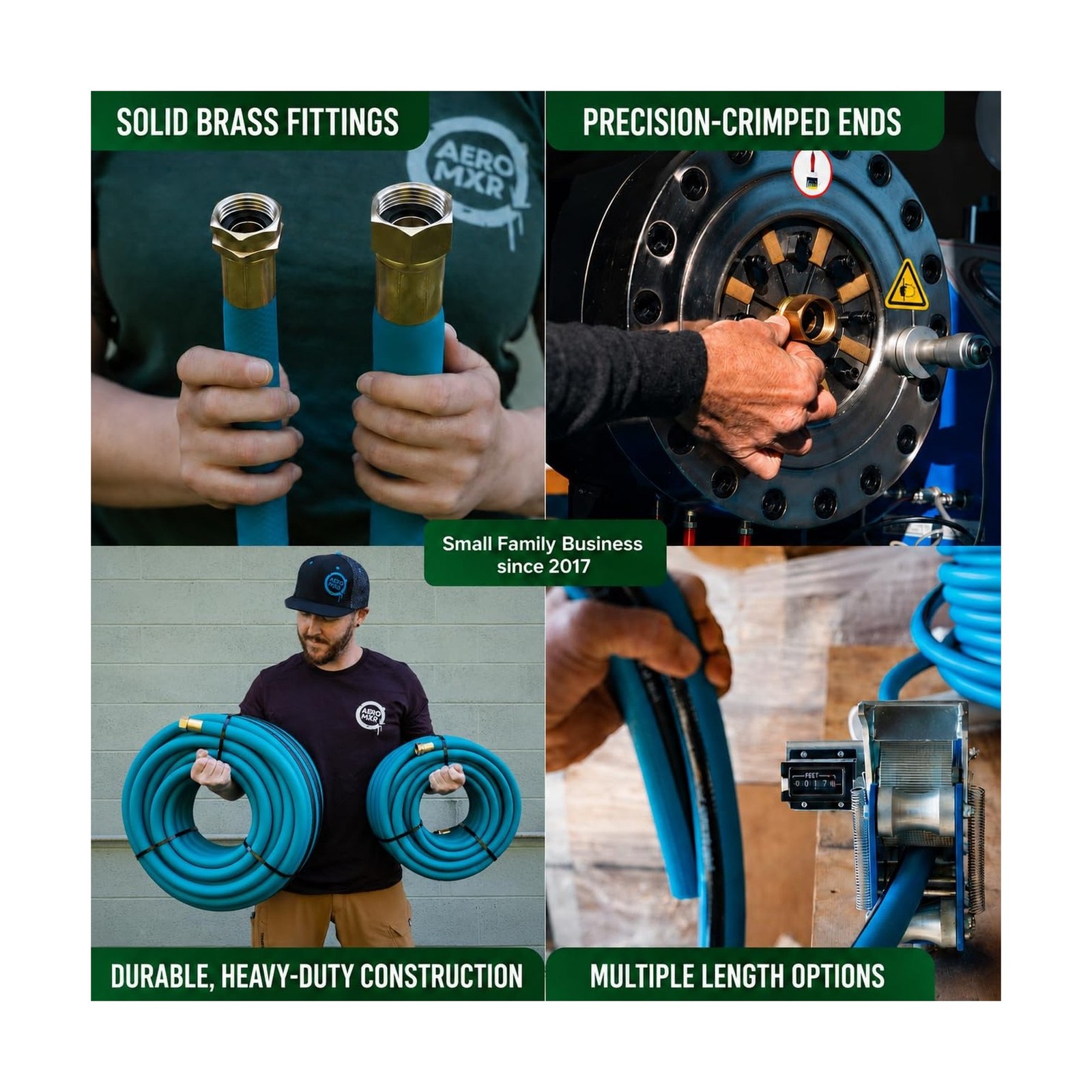Aeromixer THE HOSE – 3/4 Inch Garden Hose 100 Ft, Kinkless Commercial Garden …