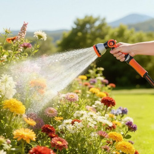 Garden Hose, 150 ft 5/8″ Heavy Duty Rubber Water Hose with 10 Mode Nozzle, 150P