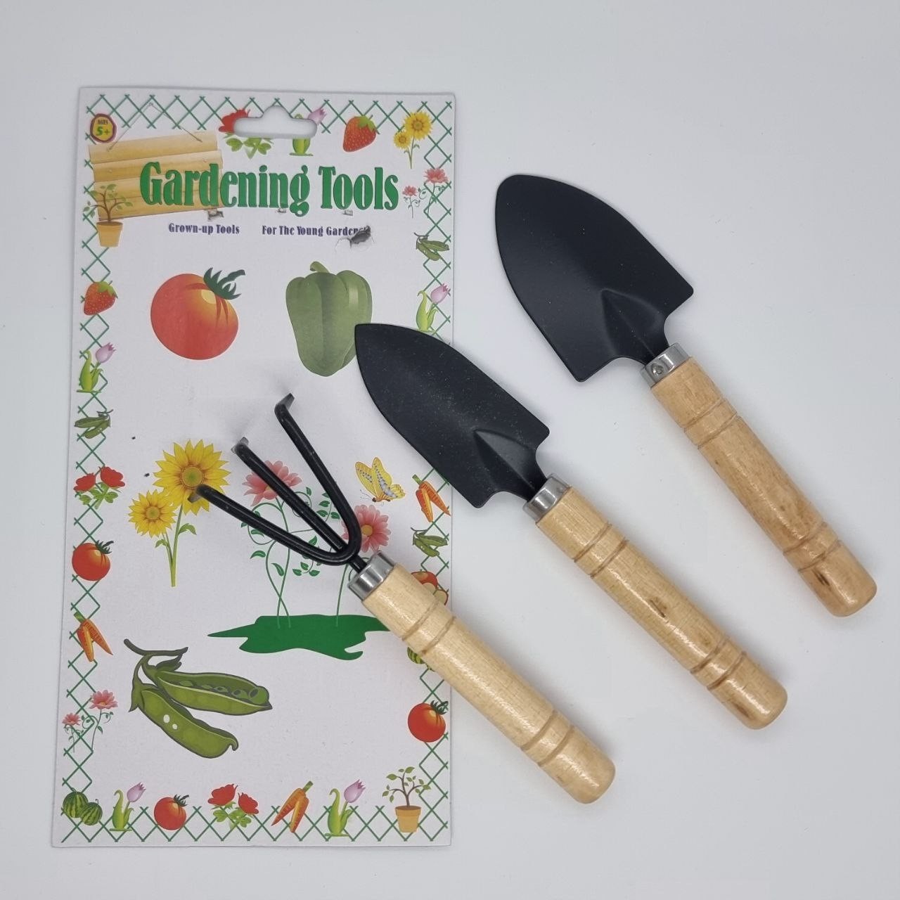 3pcs Garden Tools Set Trowel Rake Shovel Mini For Weeding Digging Loosening Soil