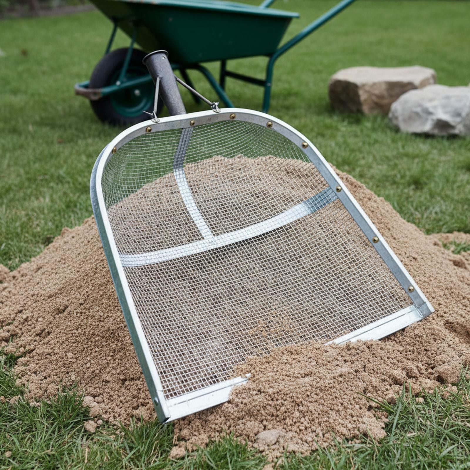 Rust Resistant Mesh Sieve Sifter Iron Material Soil and Grain Separator for