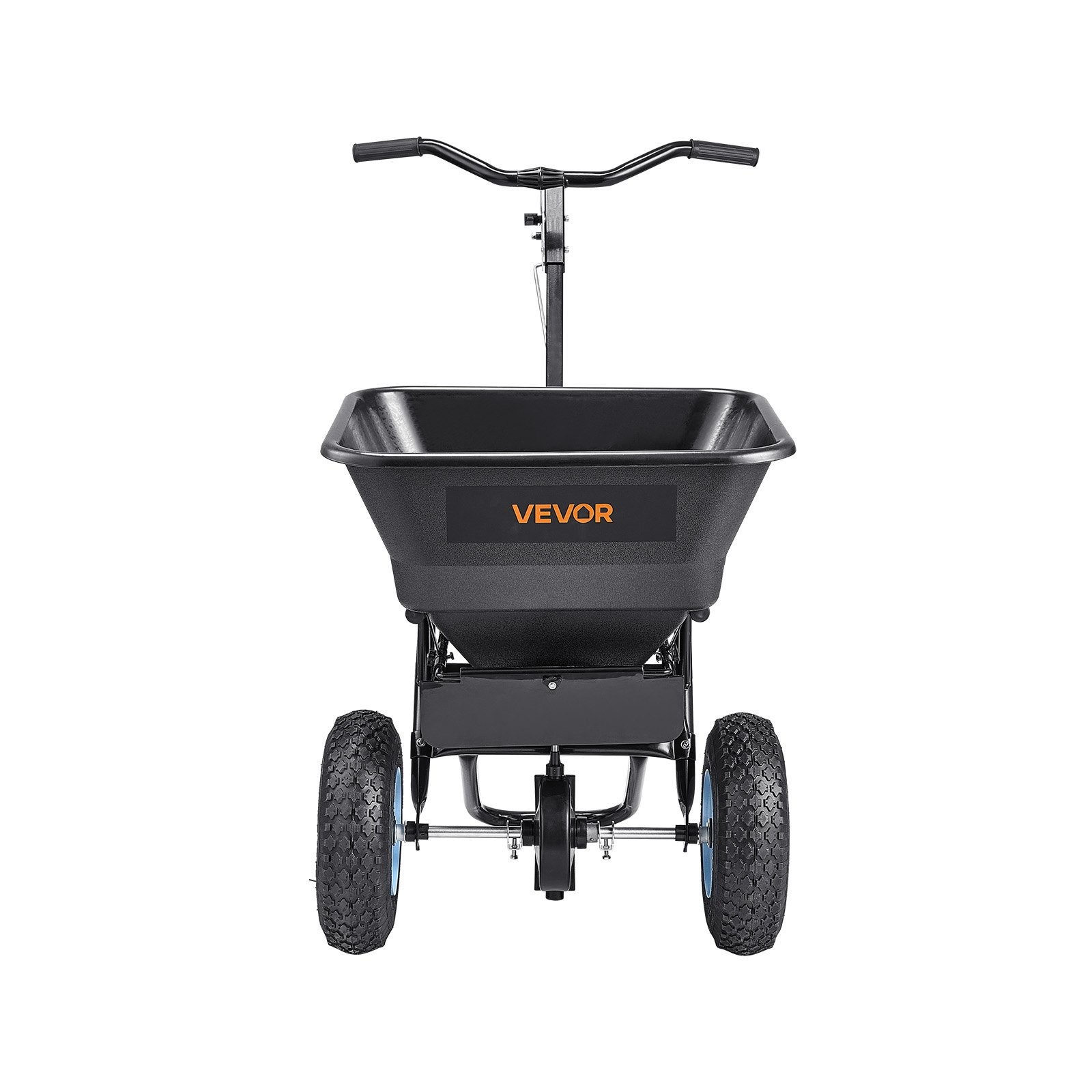 Lawn Spreader, 100LBS Capacity, Walk-Behind Push Spreader, 0-9.8ft Spreading Wid