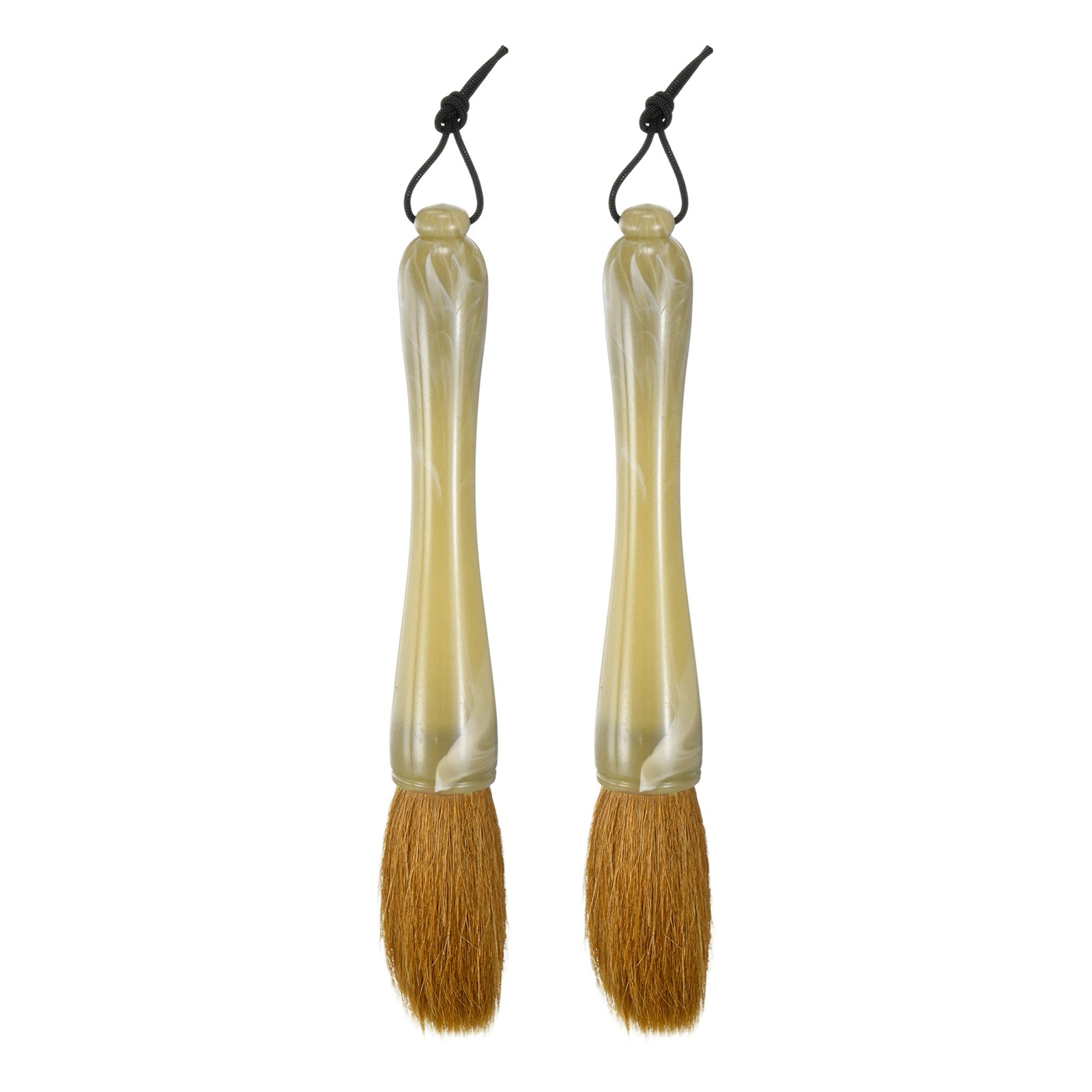 2-Pack Plant Brush, Imitation Jade Garden Tool Brush [Yellow Bristle]