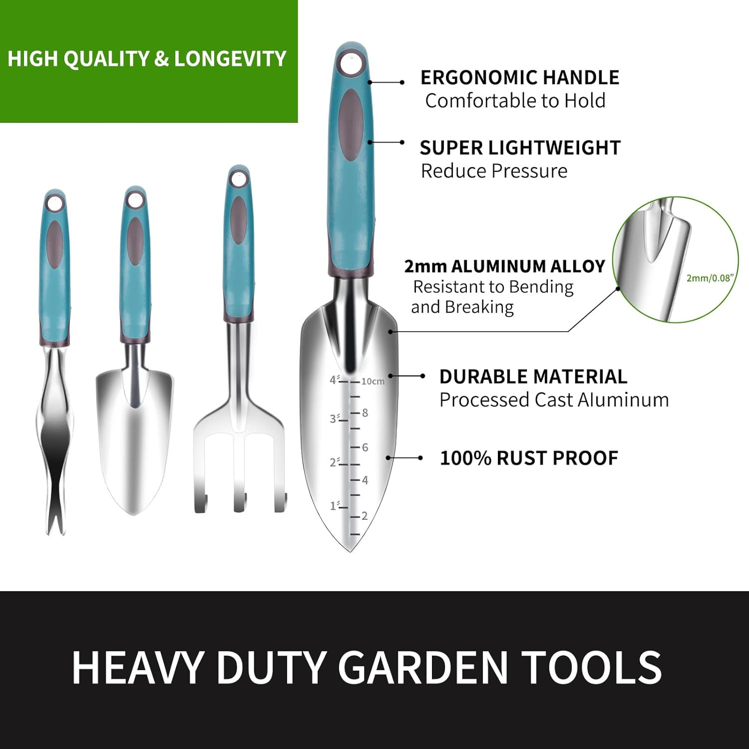 9-Piece Heavy-Duty Garden Tool Set with Durable Bag, Ideal for All Gardeners