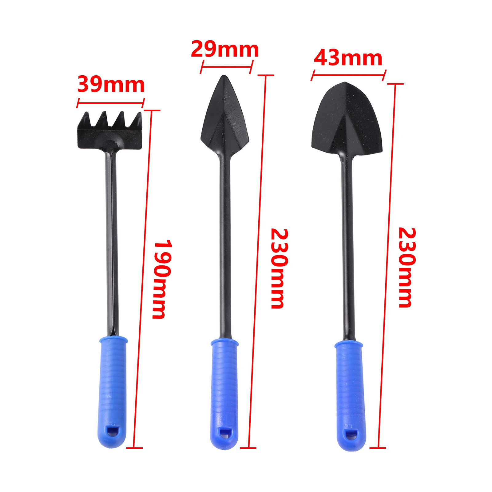 Mini Garden Tool Set – 3 Pcs Shovel Rake Spade for Plant Care and Weeding