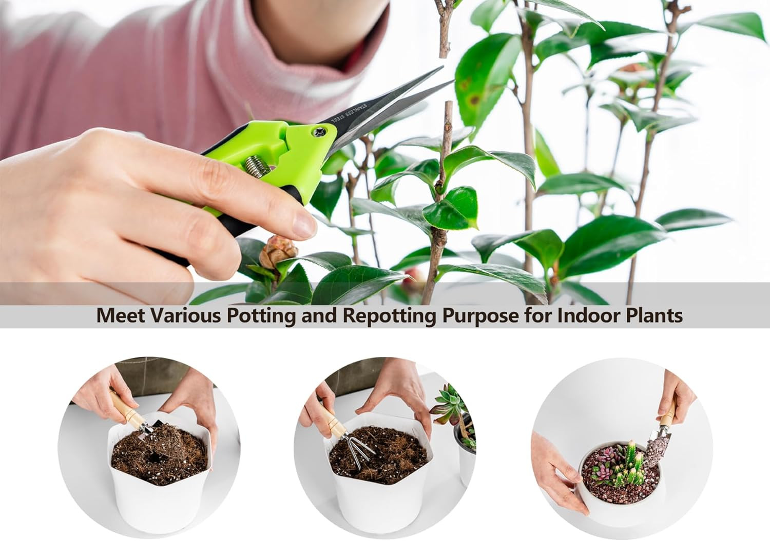 Plant Repotting Mat, 5Pcs Succulent Tools Mini Garden Small Gardening Tools Indo