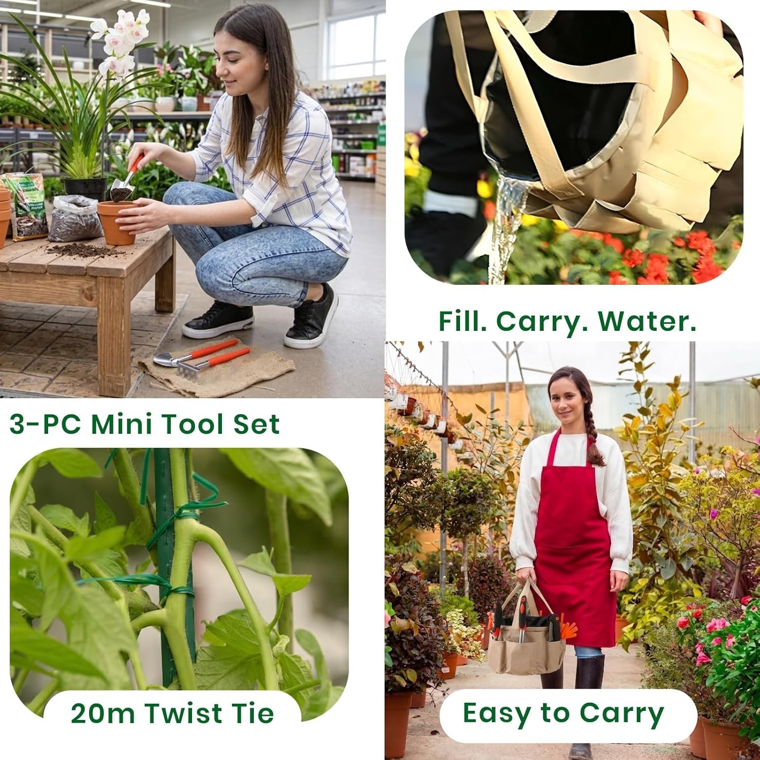 All-in-One 11-Piece Garden Tool Set with Lightweight Tote – Plant Care Made Easy