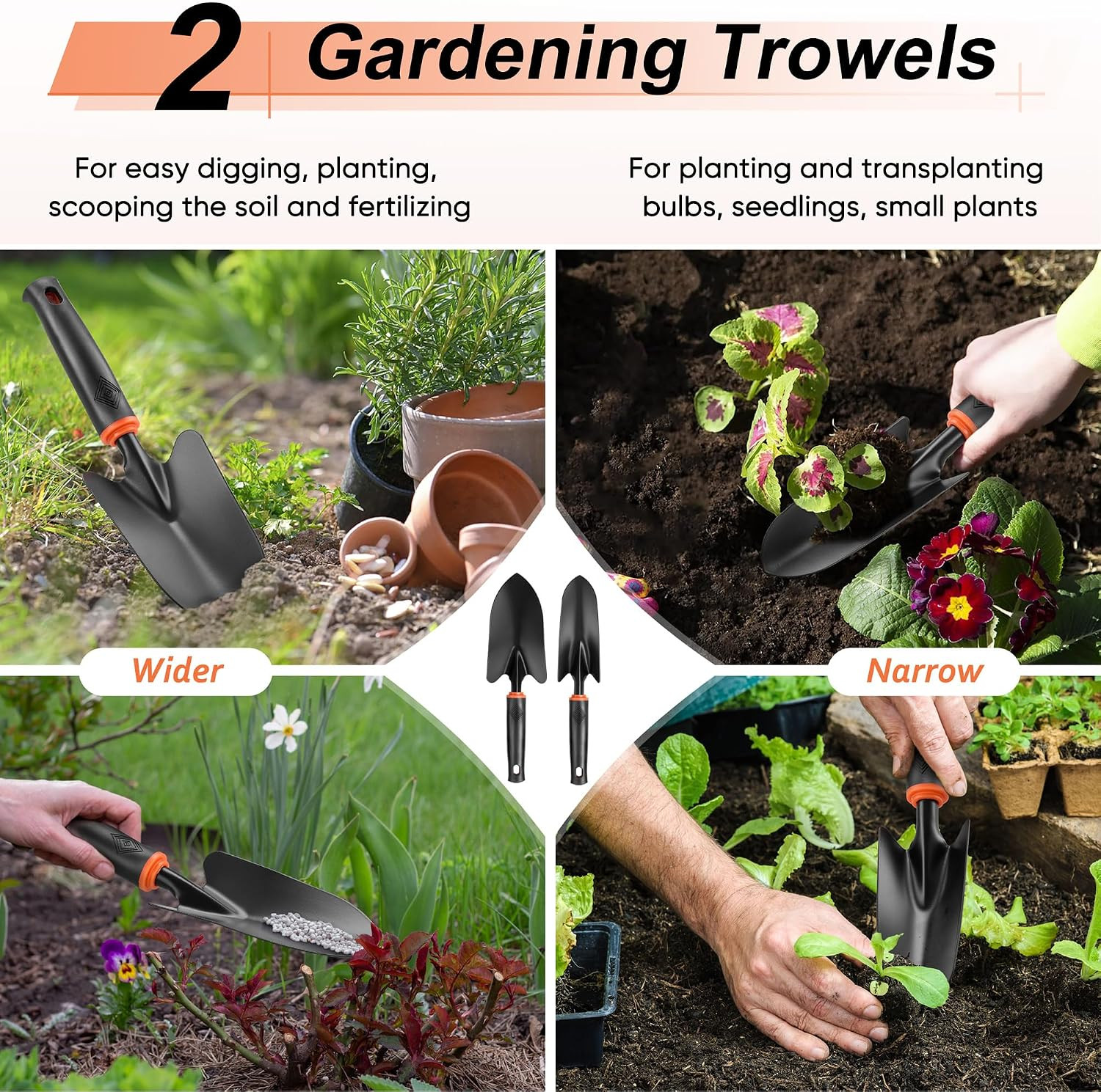 Garden Tools Set, 11 Pcs Gardening Supplies Hand Tool Kit for Women Men Gardener