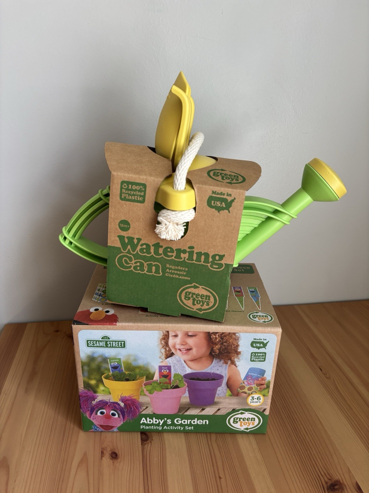 Abby’s Green Toys USA Garden Activity Set Watering Can Sesame Street Collab