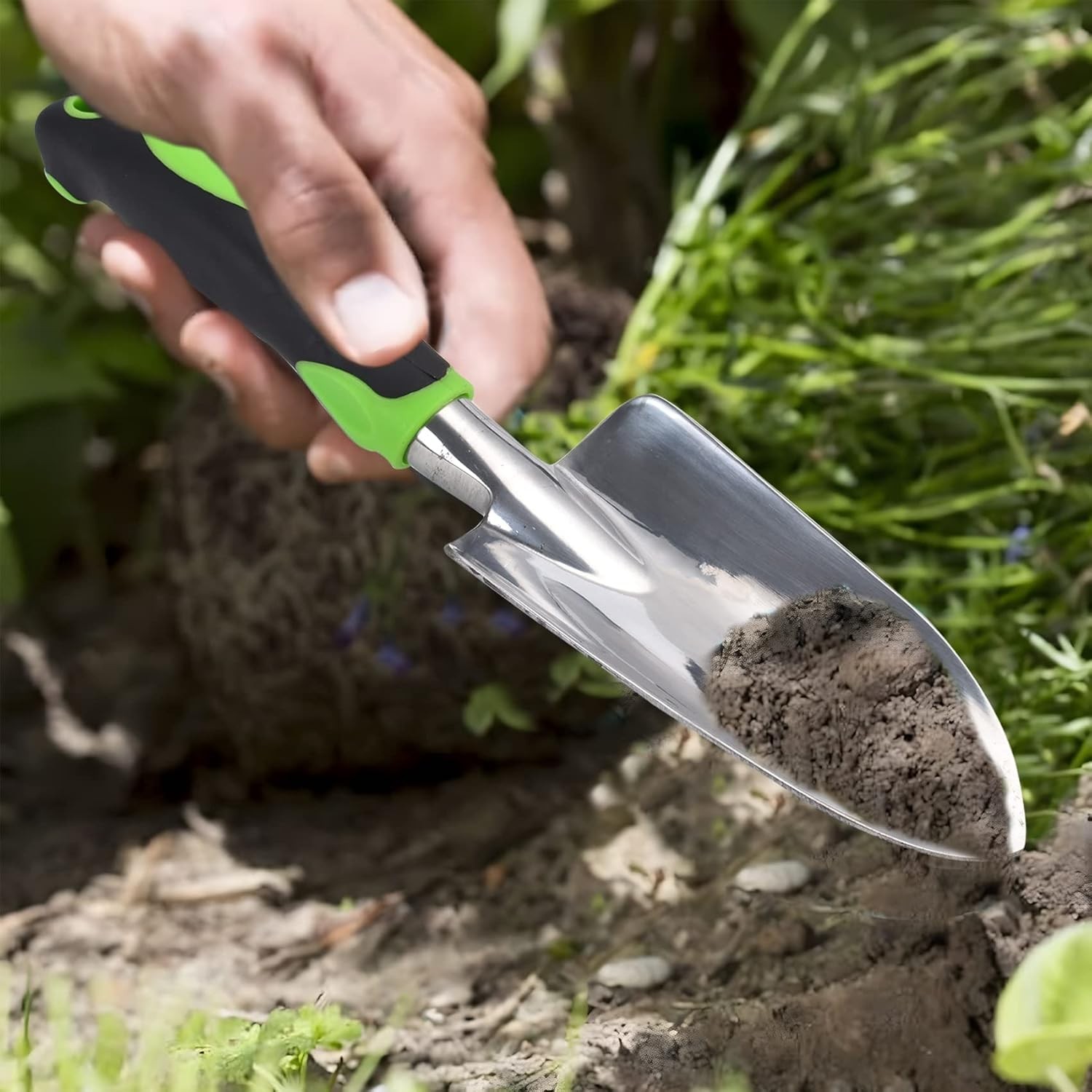 Heavy Duty Cast Aluminum Garden Shovel Hand Trowel Gardening Tools Set