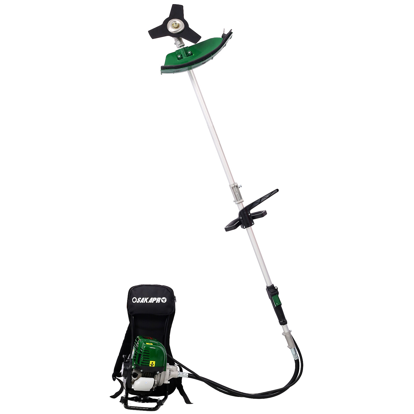 4in1 38CC 4-stroke Garden Backpack Tool System Gas Pole Saw Grass Hedge Trimmer