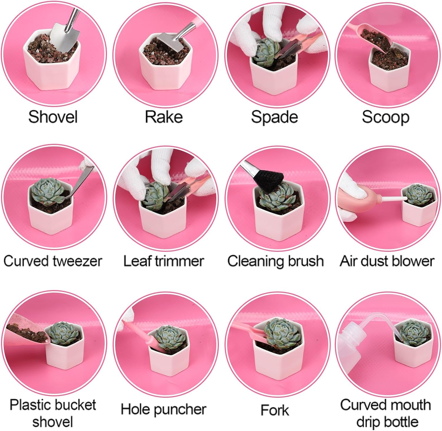 44Pcs Small Gardening Tools Gifts for Women Beginners – Garden Hand Tools Set fo