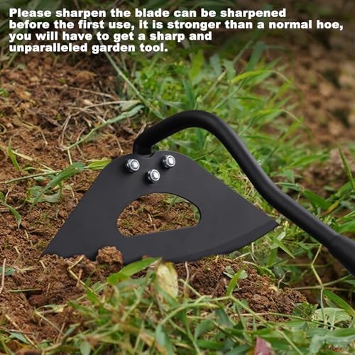 70 Inch Garden Hoe, Heavy Duty Metal Weeding Hoe Tool for Standing, 70 Inches