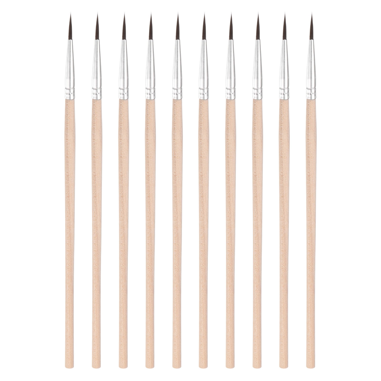 10-Pack Pollinator Brush, 0.5inch/1.2cm Wooden Vegetable Pollinator Pen [Beige]