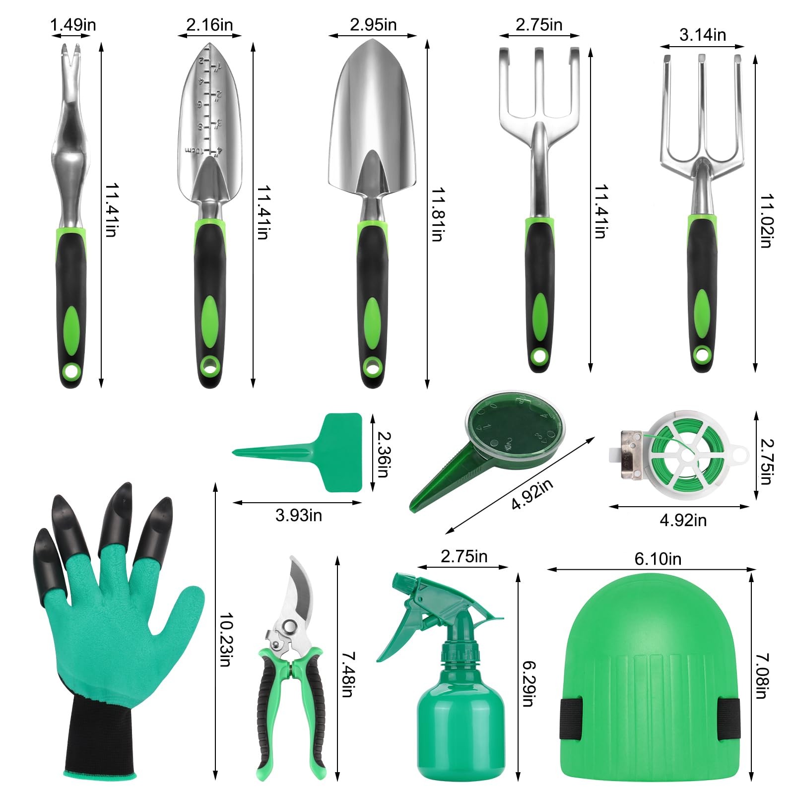 19 PCS Garden Tool Set Stainless Steel Kit Bag Ideal Gift Women Supplies